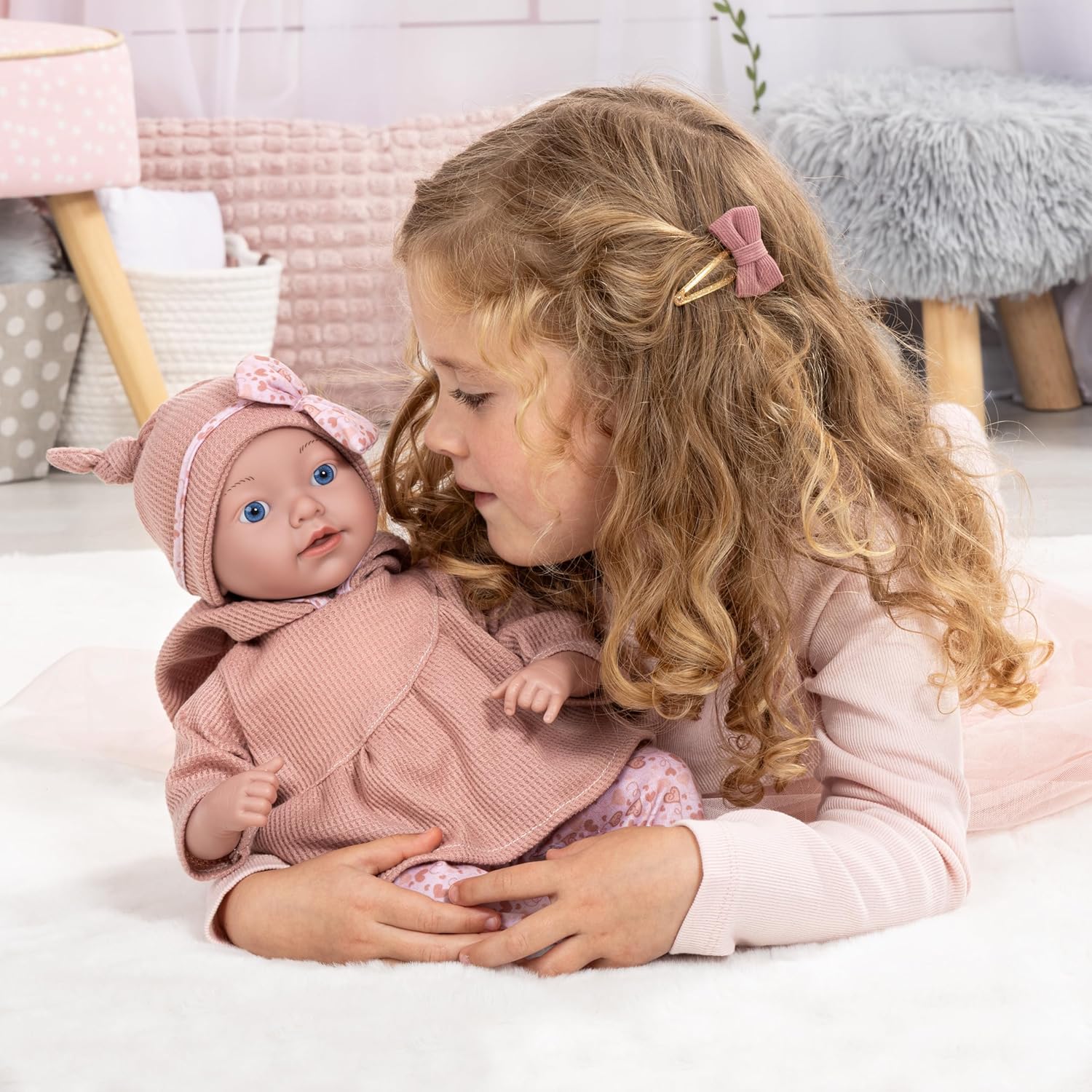 Bayer Baby Doll Reborn 38Cm With Blanket & Pillow
