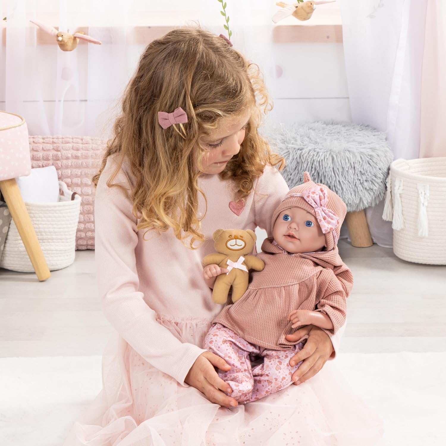 Bayer Baby Doll Reborn 38Cm With Blanket & Pillow