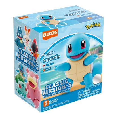 Pokémon Squirtle figure packaging by Blokees on a white background