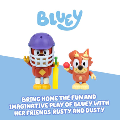 Bluey Cricket Figure 2-Pack Rusty & Dusty with Accessories