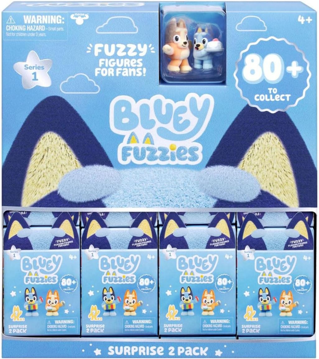 Bluey Fuzzies Surprise 2-Pack Mystery Collectible Figures