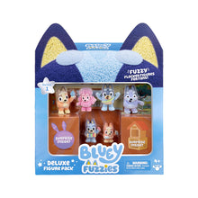 Bluey Fuzzies Deluxe Figure Pack with 8 Collectible Flocked Figures