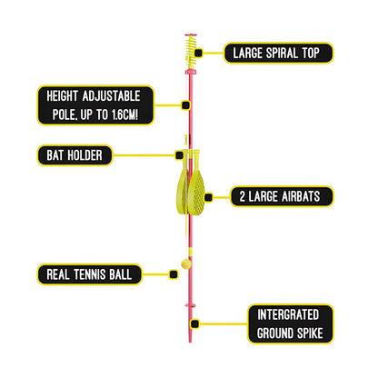 Mookie Classic Swingball Outdoor Tennis Game