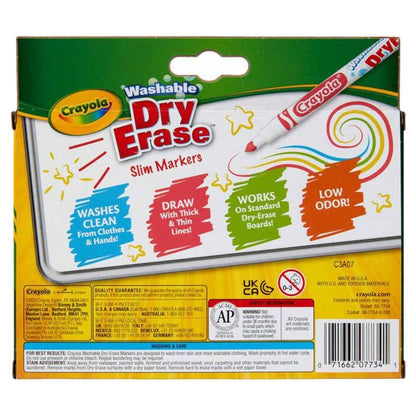 CRAYOLA 10CT WASHABLE DRY ERASE MARKERS