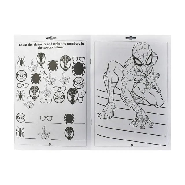 A6 Size -Marvel Spiderman Activity Book with Markers and stickers