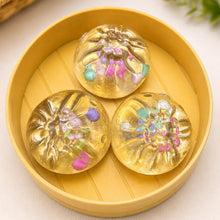 Crystal Clear Steamed Bun Squishy Toy Set – Mini Gel Dumpling Sensory Squishies (3 Pack)