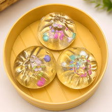 Crystal Clear Steamed Bun Squishy Toy Set – Mini Gel Dumpling Sensory Squishies (3 Pack)