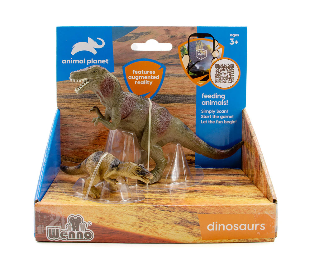 2 pcs Tyrannosaurus in open touch box