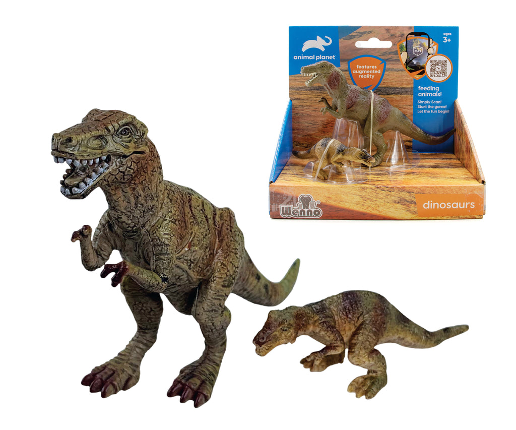 2 pcs Tyrannosaurus in open touch box