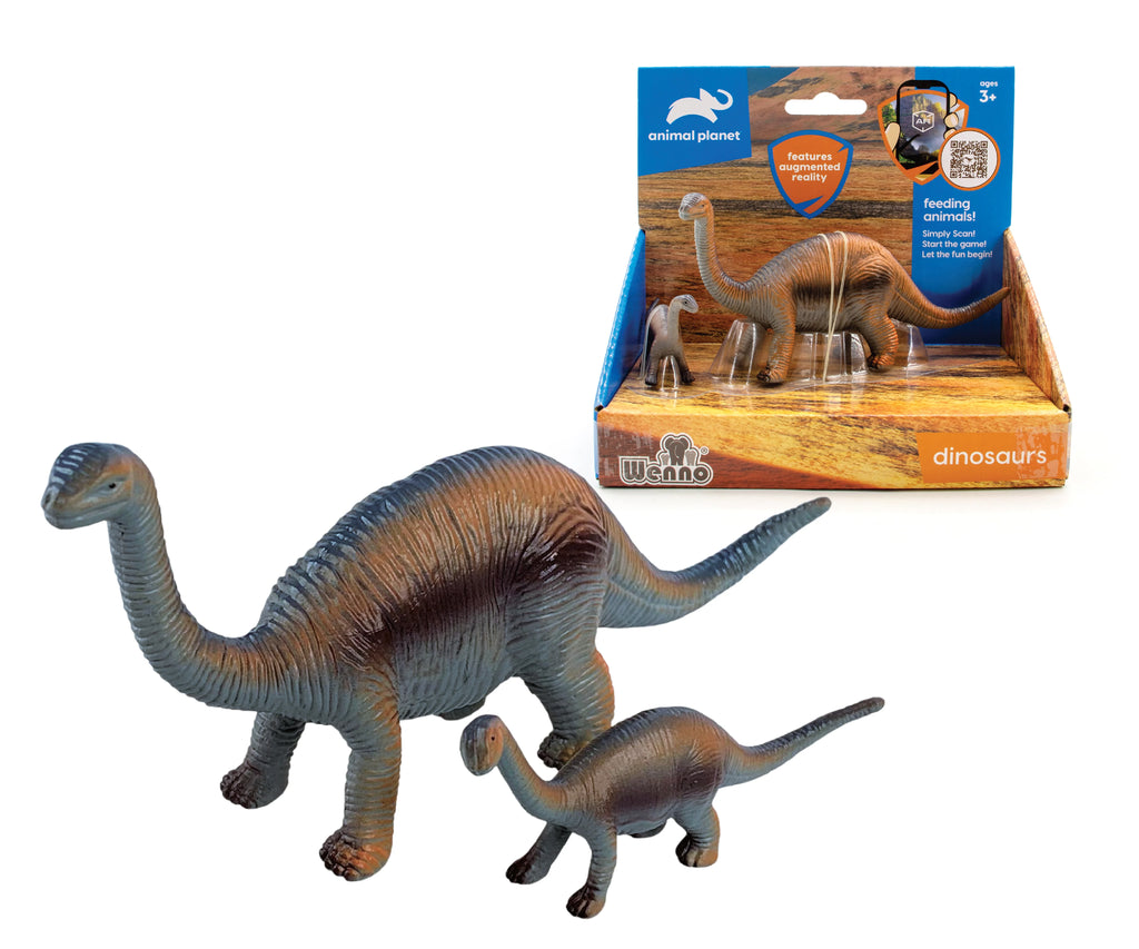 2 pcs Diplodocus in open touch box