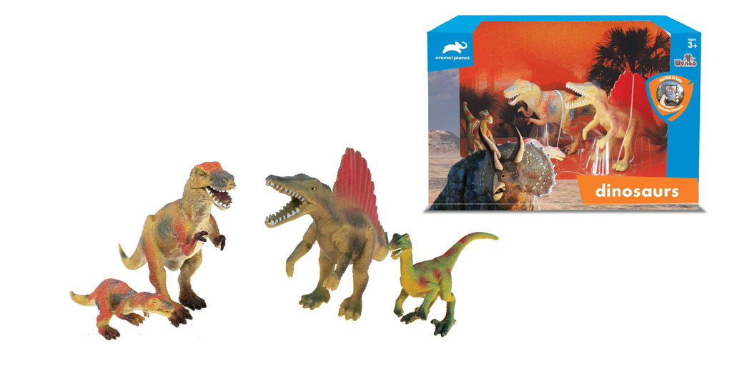 4 pcs Dinosaur in open touch box
