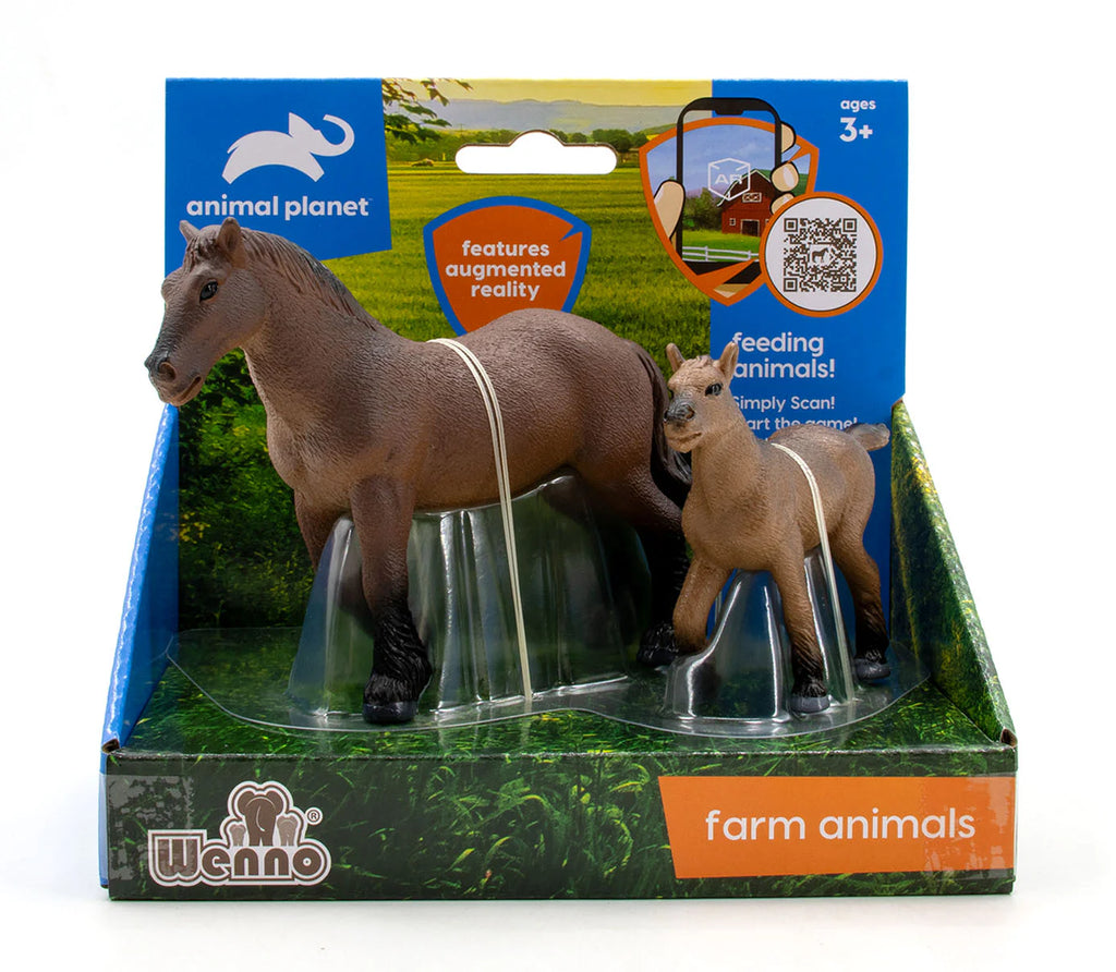 2 pcs horses in open touch box