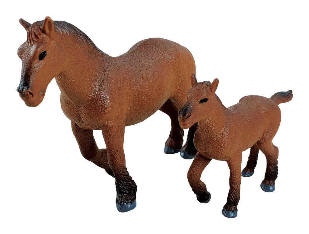 2 pcs horses in open touch box