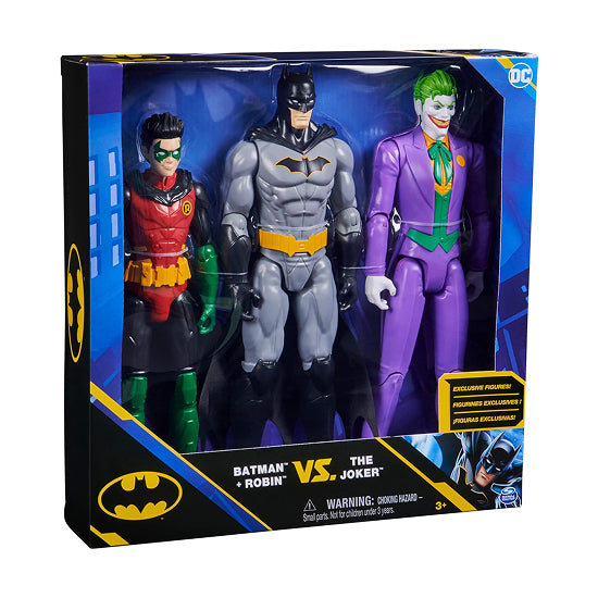 DC Batman 12-Inch Action Figure 3-Pack Batman Robin & The Joker