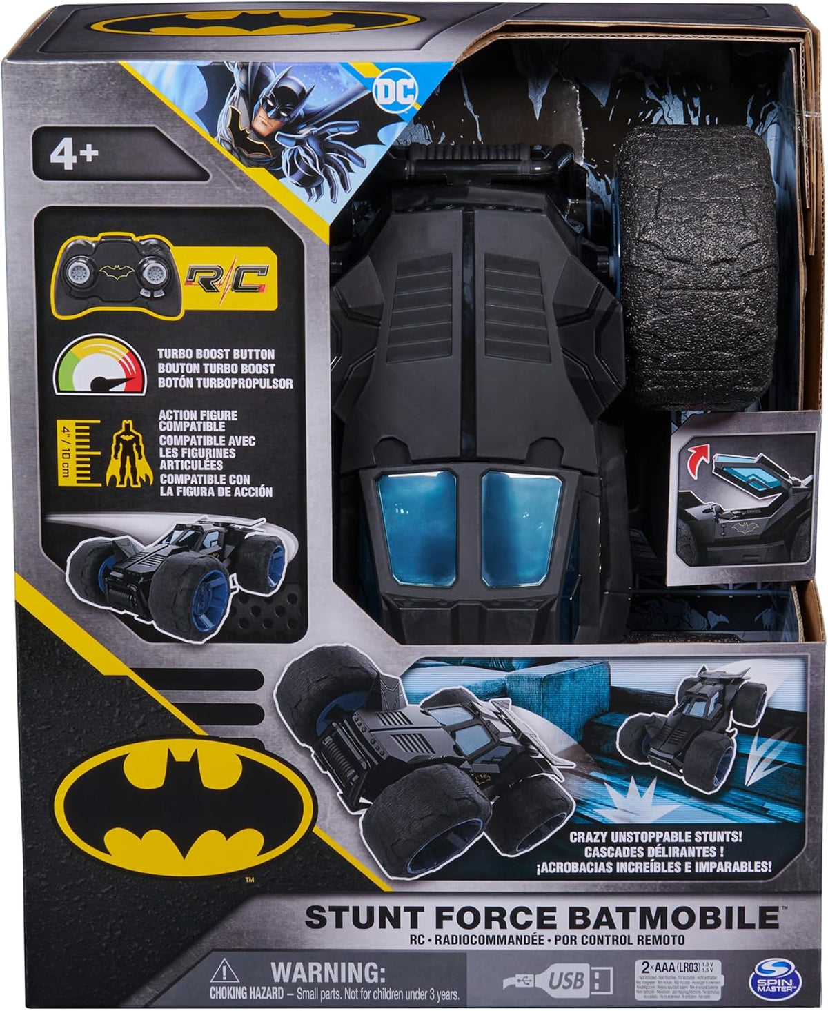 DC Batman RC Stunt Force Batmobile