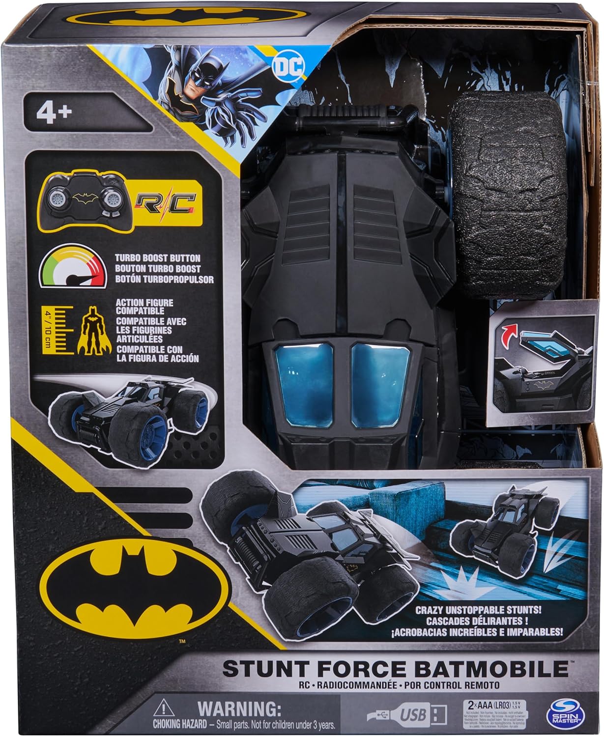 DC Batman RC Stunt Force Batmobile