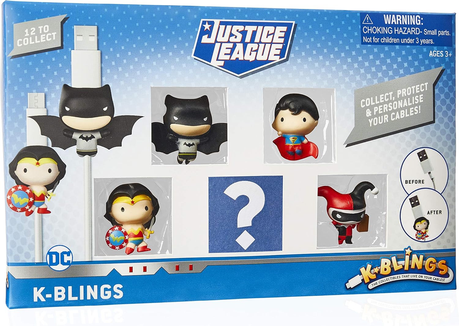 DC K-Blings 5 Pack Cable Collectibles & Cable Protectors