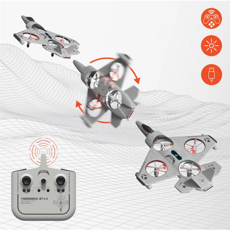 Sharper Image Thunderbolt Jet X2 RC Stunt Drone