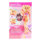 Dressy & Impress doll packaging with a doll and product details on a pink background