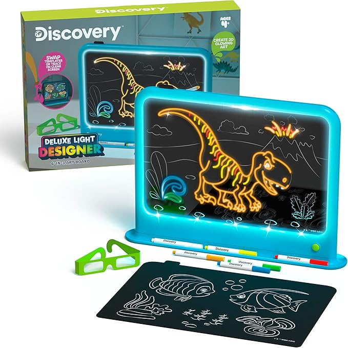 Discovery Light Designer Board 6 in 1 LED Drawing Art Kit with 3D Glasses