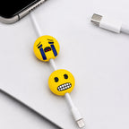 Emoji K-Bling Cable Protectors 3 Pack – Emoji Cable Accessories for Chargers and Headphones