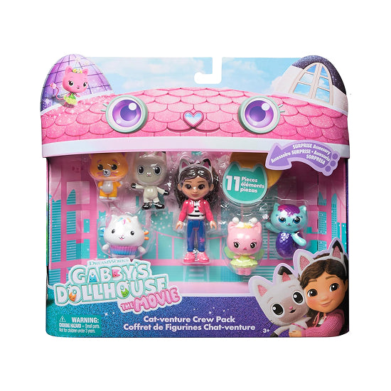 Gabby's Dollhouse Movie Cat-venture Crew Figures Gift Set 11 Pieces