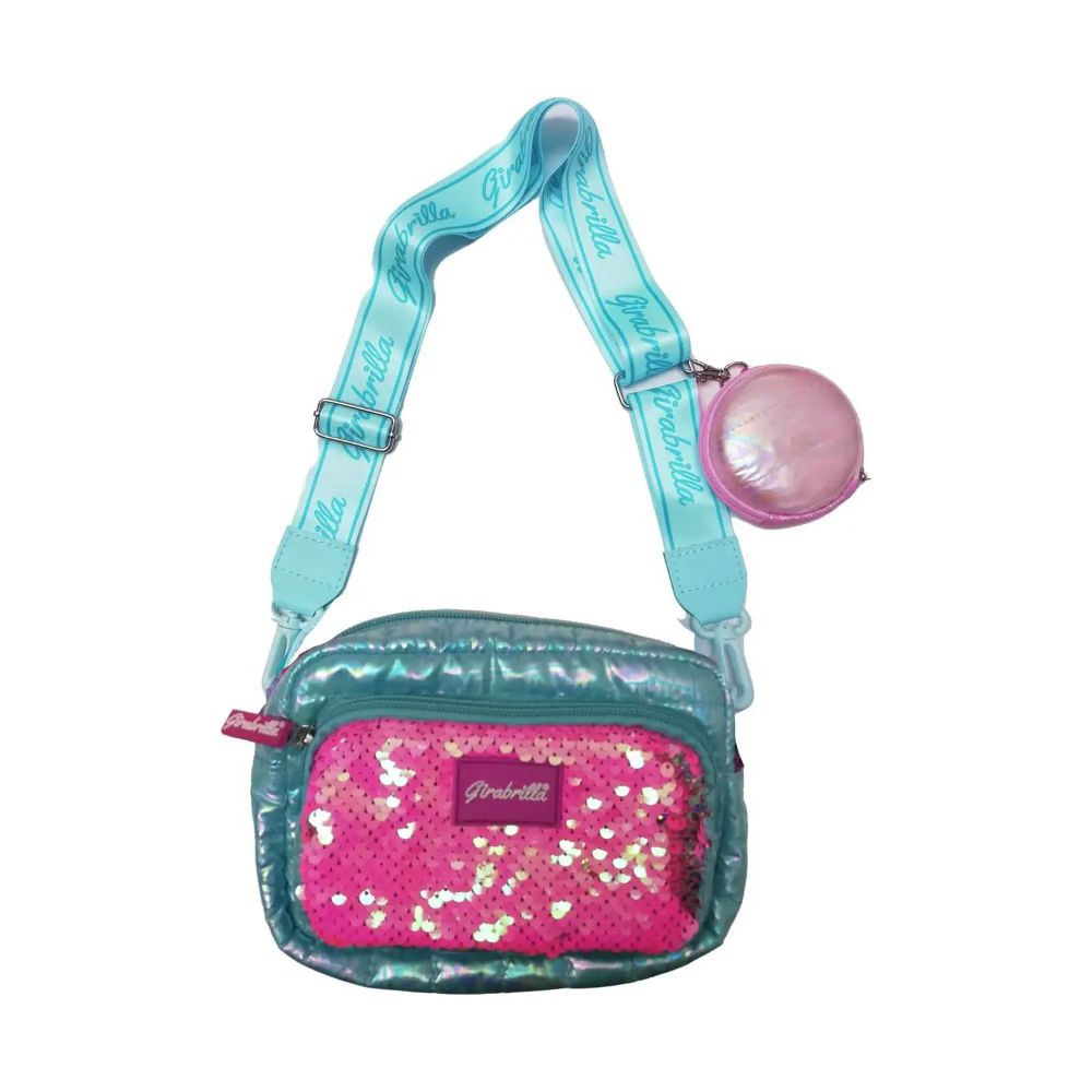 GIRABRILLA PUFFER POCHETTE - BORSA TRACOLLA (BLUE & PINK)
