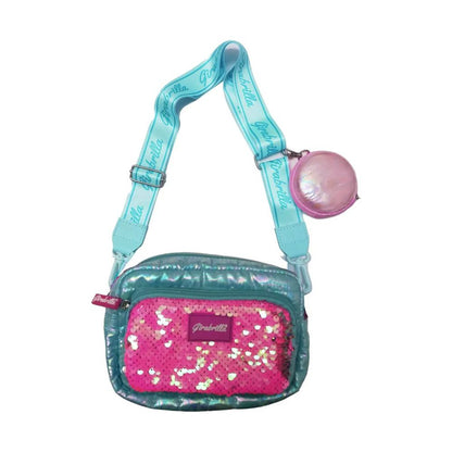 GIRABRILLA PUFFER POCHETTE - BORSA TRACOLLA (BLUE & PINK)