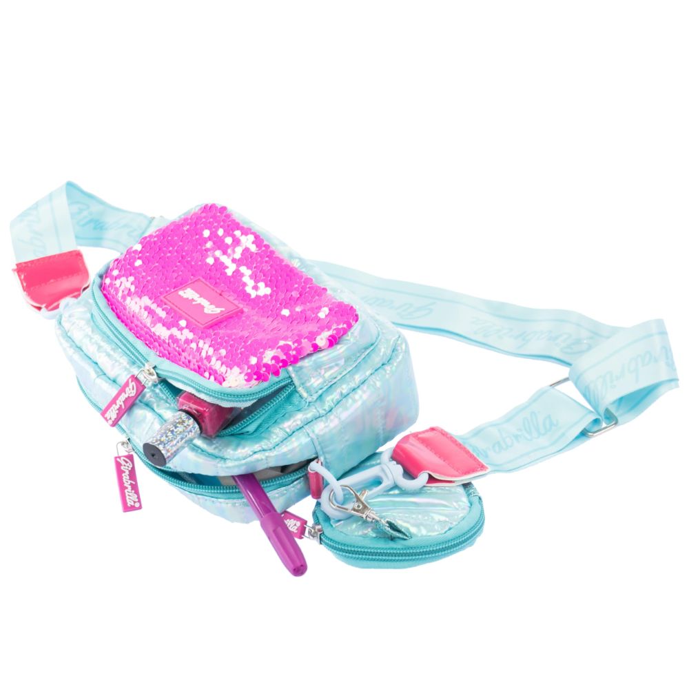GIRABRILLA PUFFER POCHETTE - BORSA TRACOLLA (BLUE & PINK)