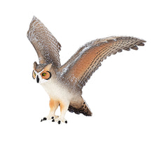 MOJO Wildlife Great Horned Owl Figure – Hand-Painted Owl Model 11cm