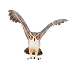 MOJO Wildlife Great Horned Owl Figure – Hand-Painted Owl Model 11cm