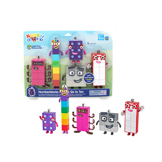 Numberblocks Friends Six to Ten Figure Set – Educational Math Characters 6-10