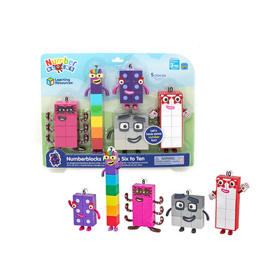 Numberblocks Friends Six to Ten Figure Set – Educational Math Characters 6-10