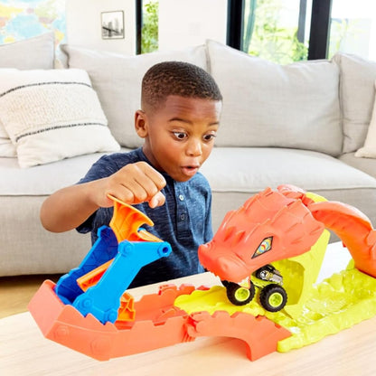 Hot Wheels Monster Trucks Snake Slam Takedown Playset with Bone Shaker