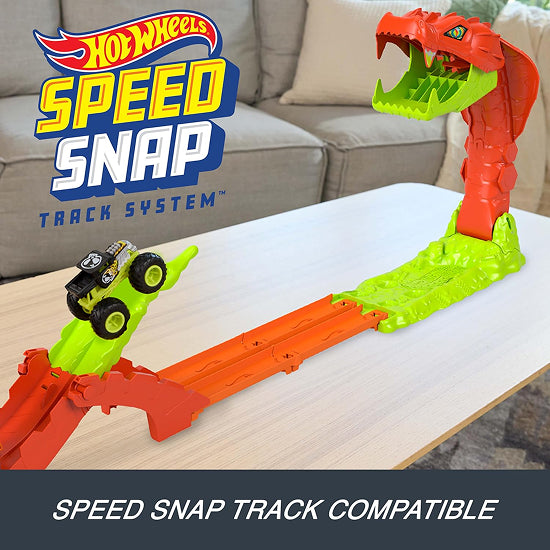Hot Wheels Monster Trucks Snake Slam Takedown Playset with Bone Shaker