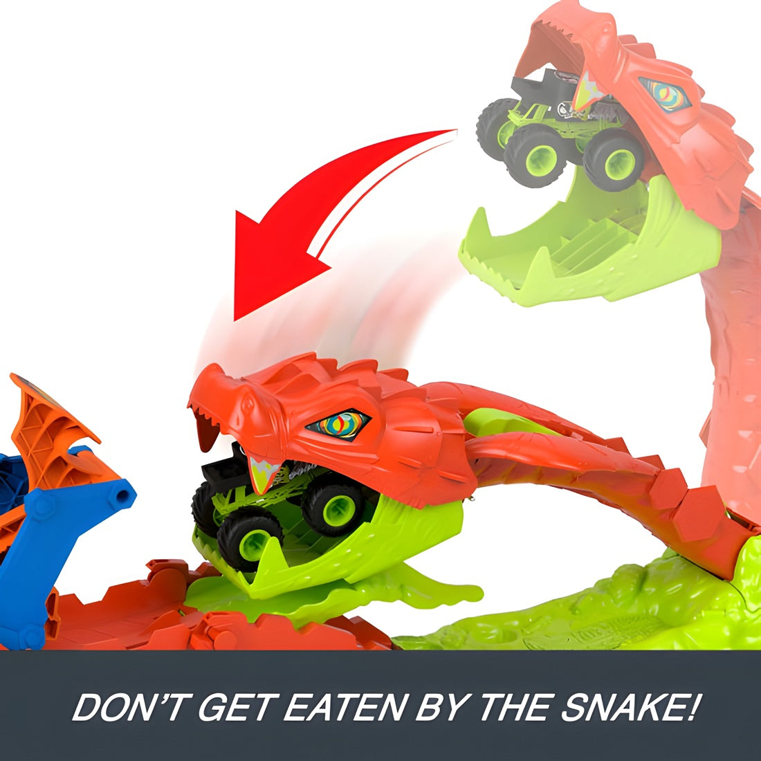 Hot Wheels Monster Trucks Snake Slam Takedown Playset