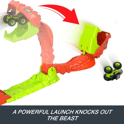 Hot Wheels Monster Trucks Snake Slam Takedown Playset with Bone Shaker