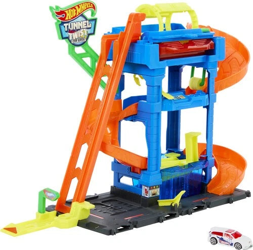 Hot Wheels City Tunnel Twist Car Wash Color Shifters Playset