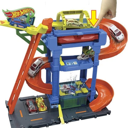 Hot Wheels City Tunnel Twist Car Wash Color Shifters Playset