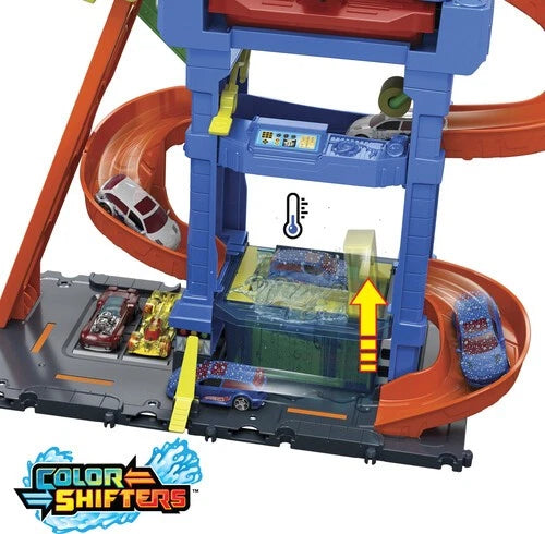 Hot Wheels City Tunnel Twist Car Wash Color Shifters Playset