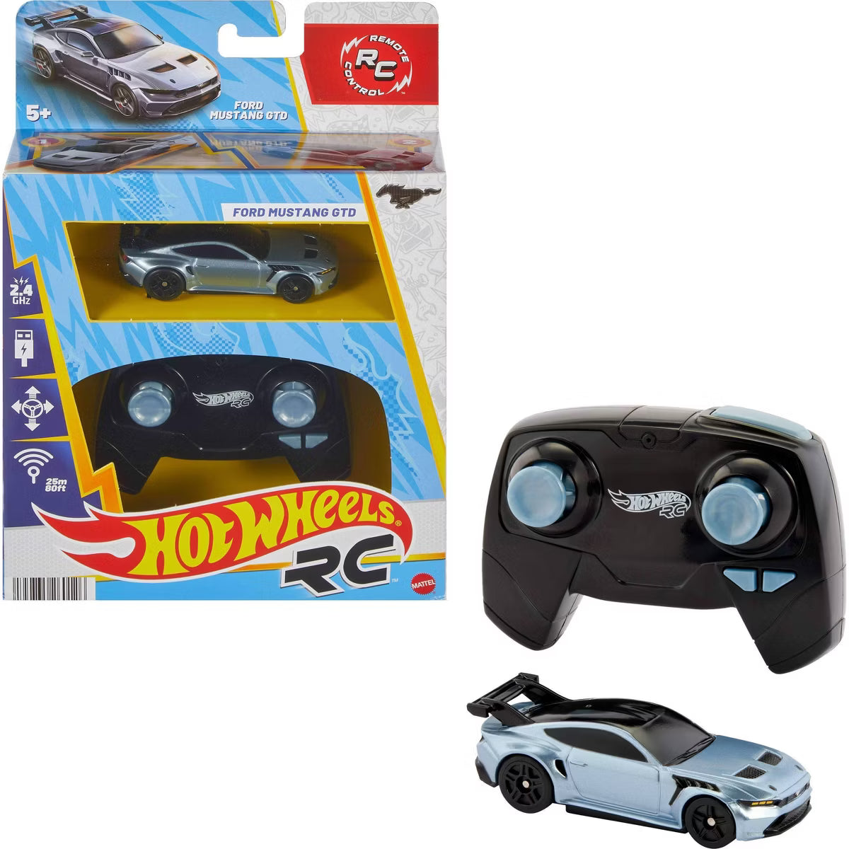 Hot Wheels R/C Ford Mustang GTD 1:64 Remote Control Car