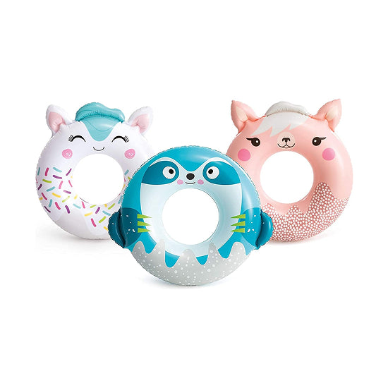Intex Cute Animal Swim Tube – Inflatable Pool Ring Assorted Animal Designs