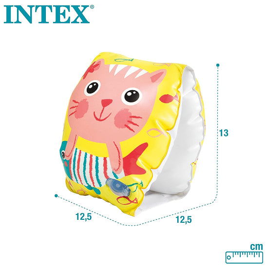 Intex Happy Kitten Armbands – Inflatable Swim Armbands for Babies 0–2 Years