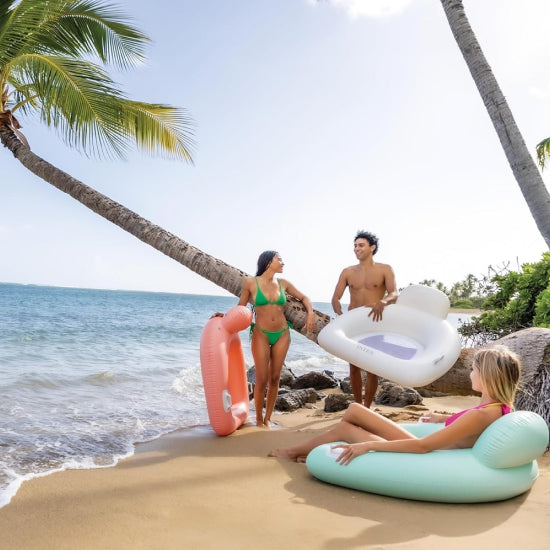 Intex Pillow Float Lounge – Inflatable Pool Lounger with Pillow Backrest