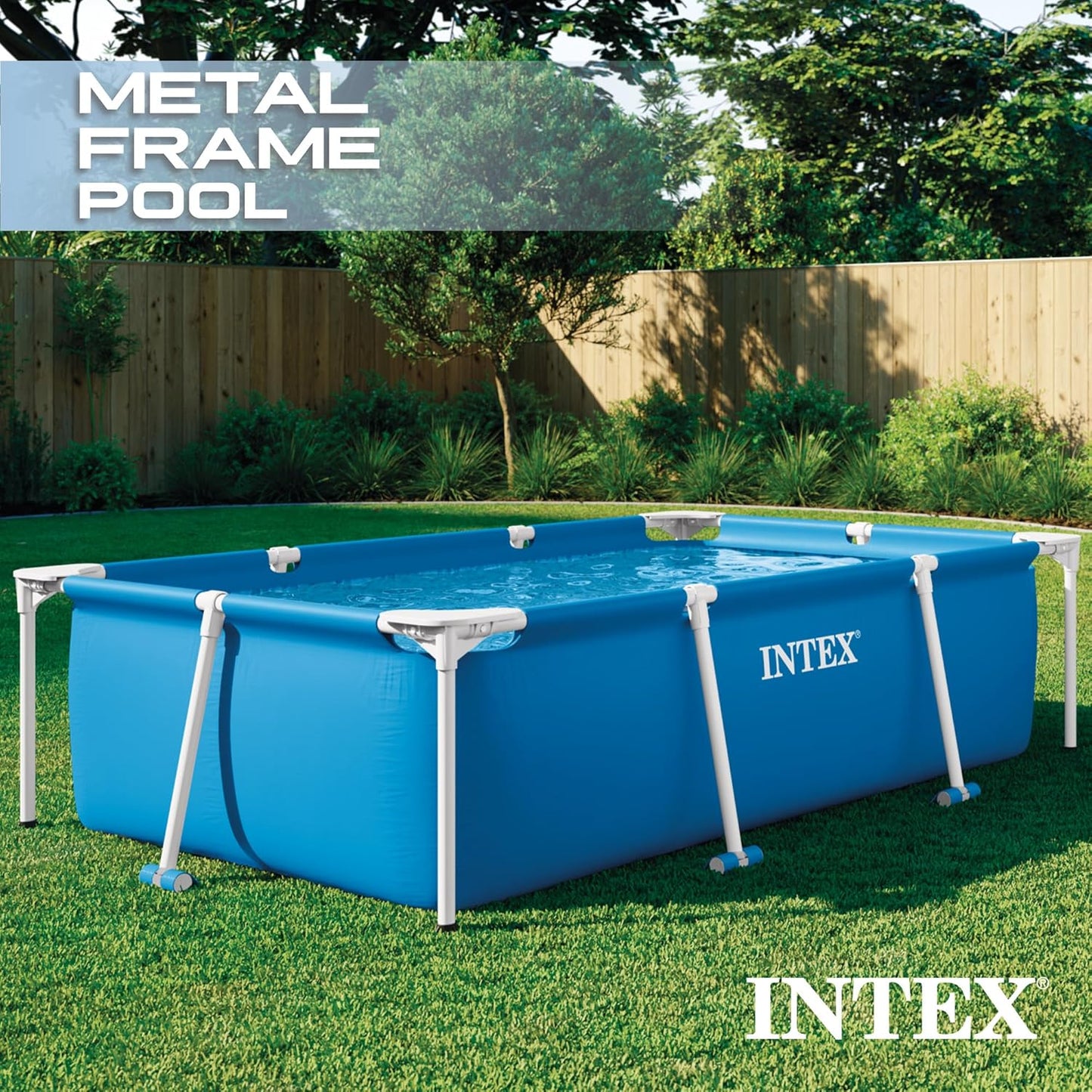 Intex Rectangular Frame Pool 2.2 x 1.5 x 0.6m