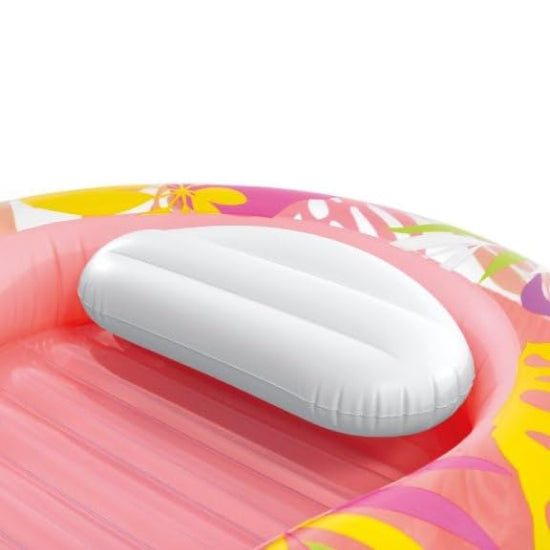 Intex Tropical Oasis Lounger Inflatable Pool Float with Cup Holder