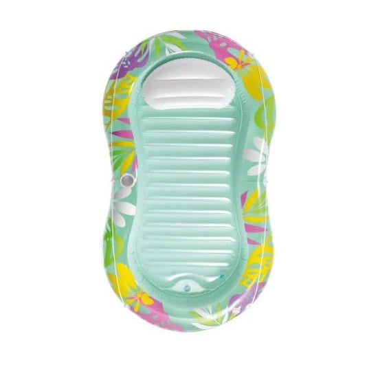 Intex Tropical Oasis Lounger Inflatable Pool Float with Cup Holder