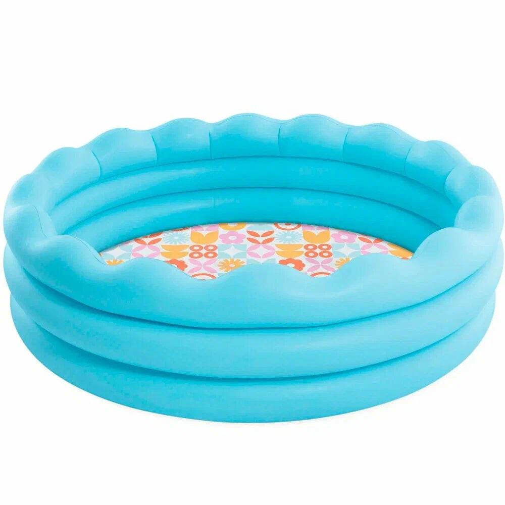 Intex Wavy Edge Inflatable Family Pool for Kids & Adults