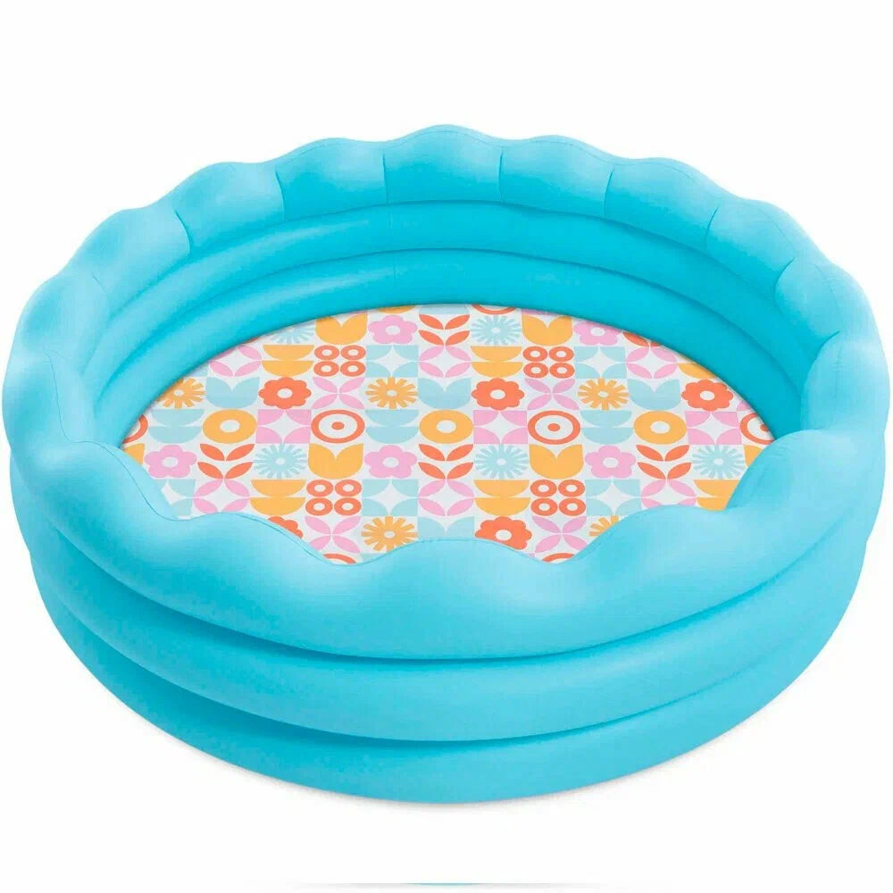 Intex Wavy Edge Inflatable Family Pool for Kids & Adults