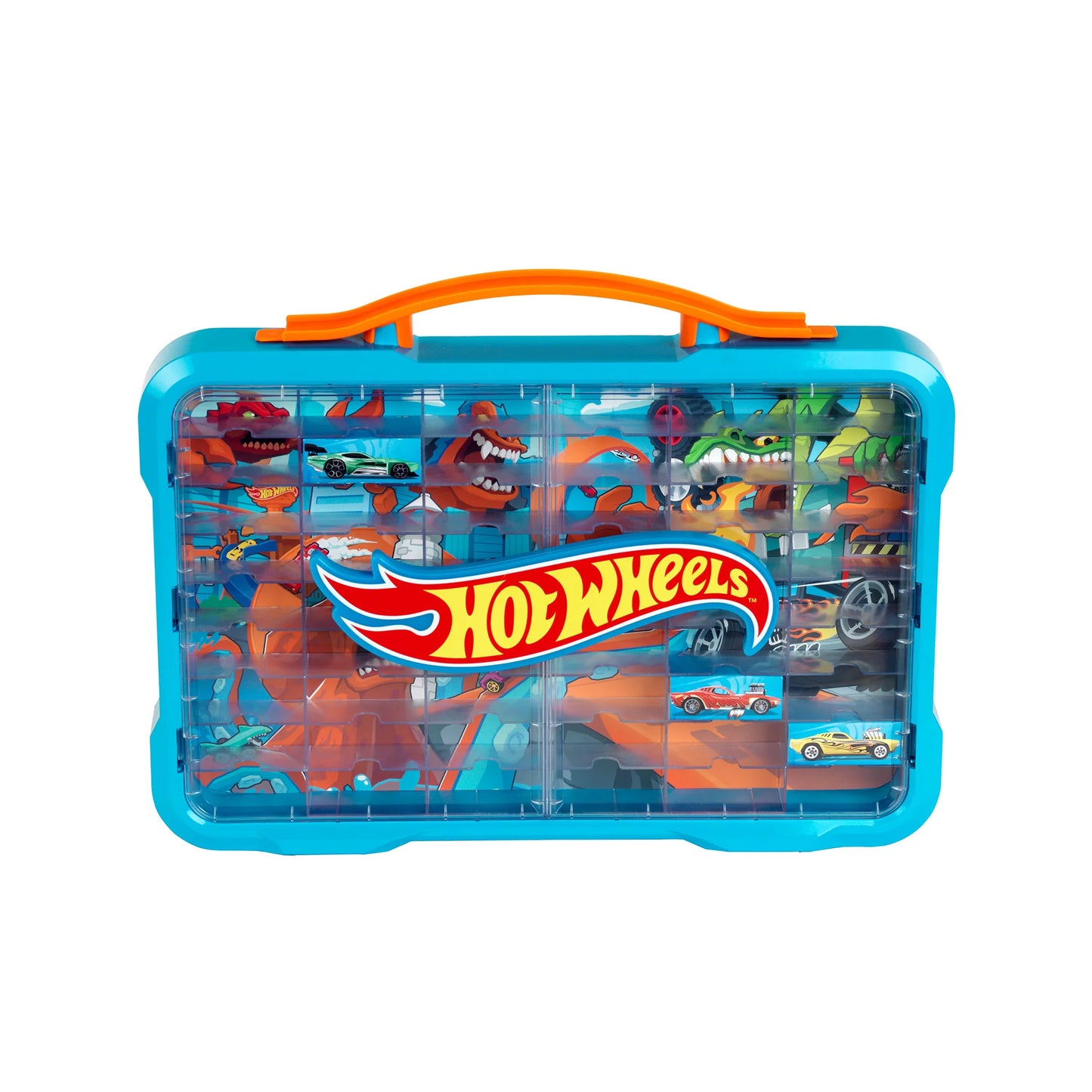 Klein Hot Wheels - Collecting showcase with illuminated Hot Wheels logo